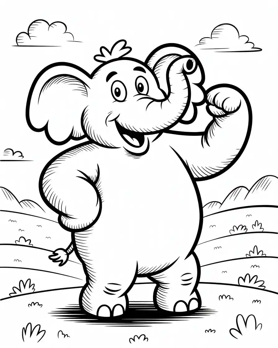 dr seuss horton the elephant coloring page