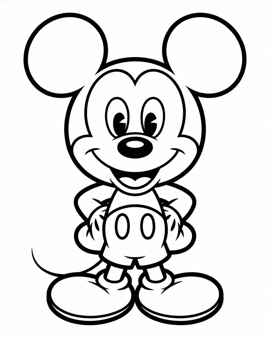 Mickey Mouse Coloring Pages 11 kawaii chibi mickey mouse coloring pages