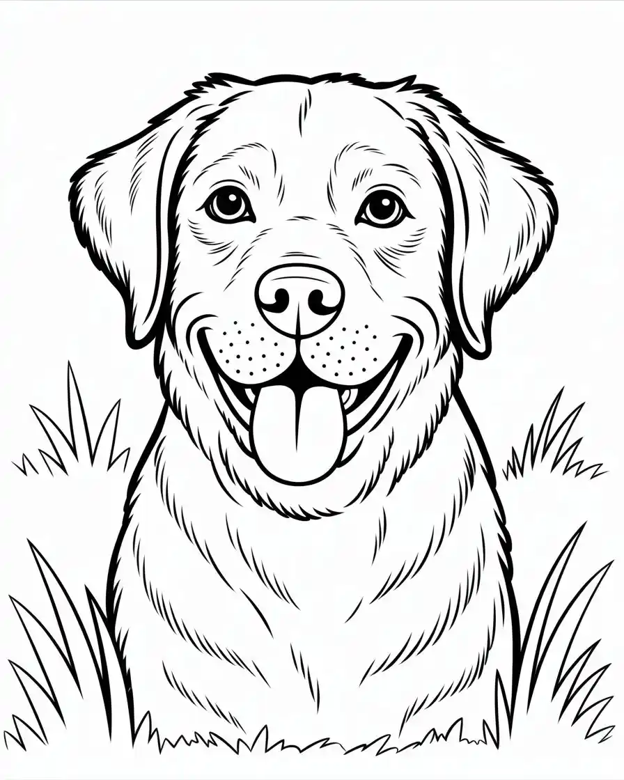 Dog Coloring Pages 53 labrador retriever coloring page 1