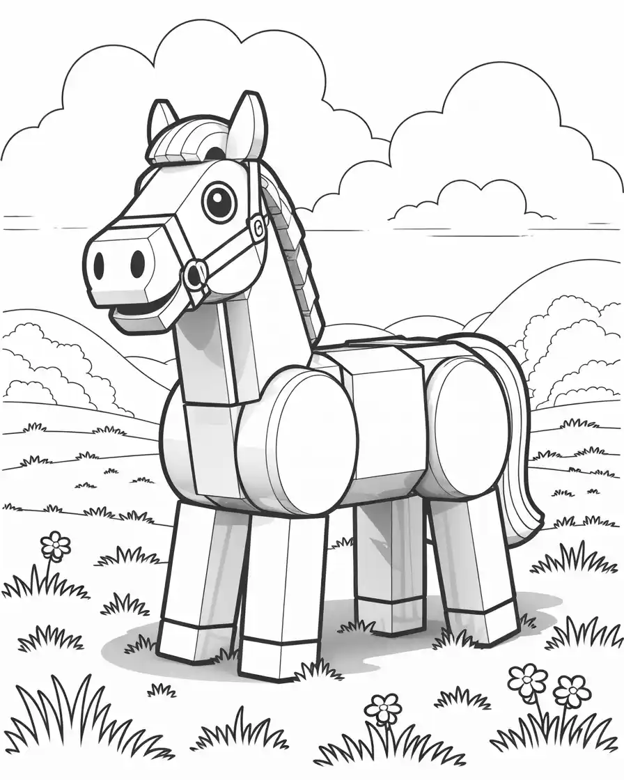 Horse Coloring Pages 35 lego horse coloring page