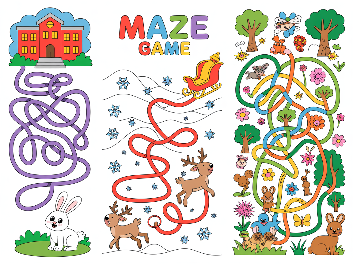 Printable Templates 15 maze game worksheets for kids