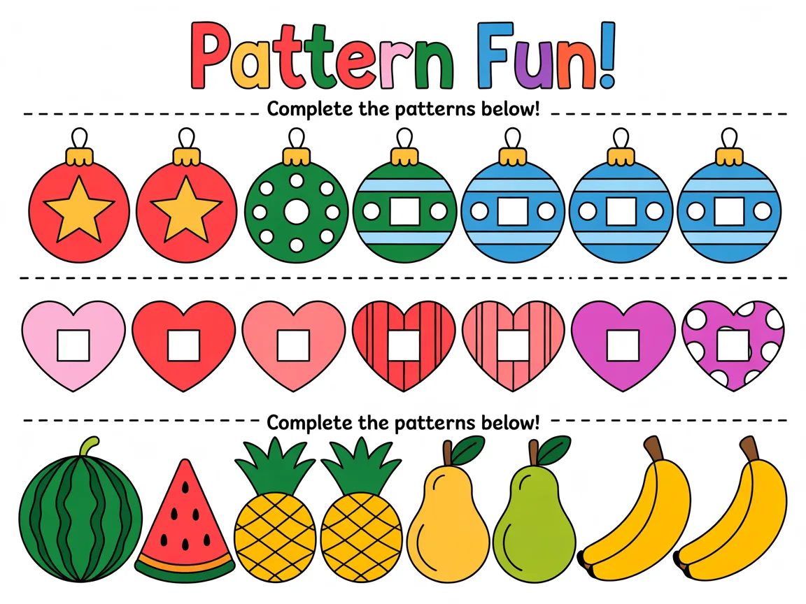 Printable Templates 9 pattern worksheet