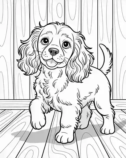 Dog Coloring Pages 56 pretty spaniel dog to color 1