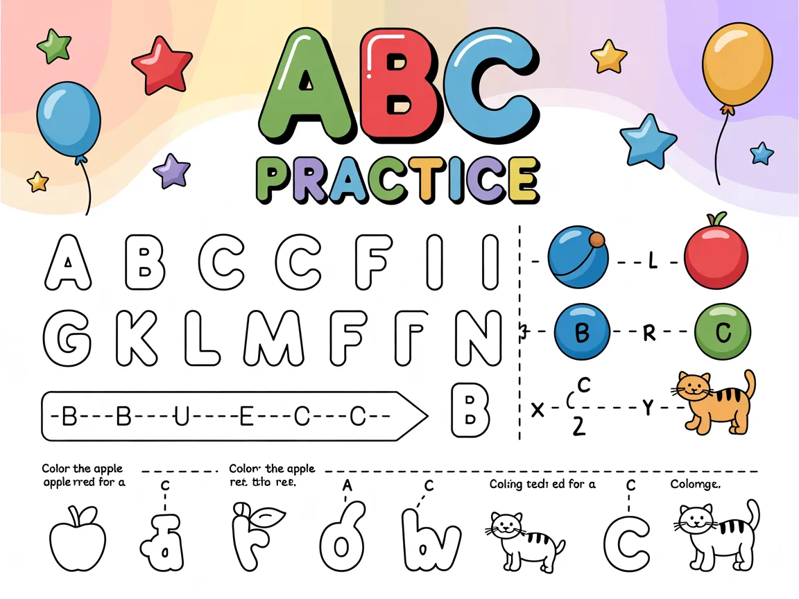 Preschool work pages 1 colors & shape worksheets