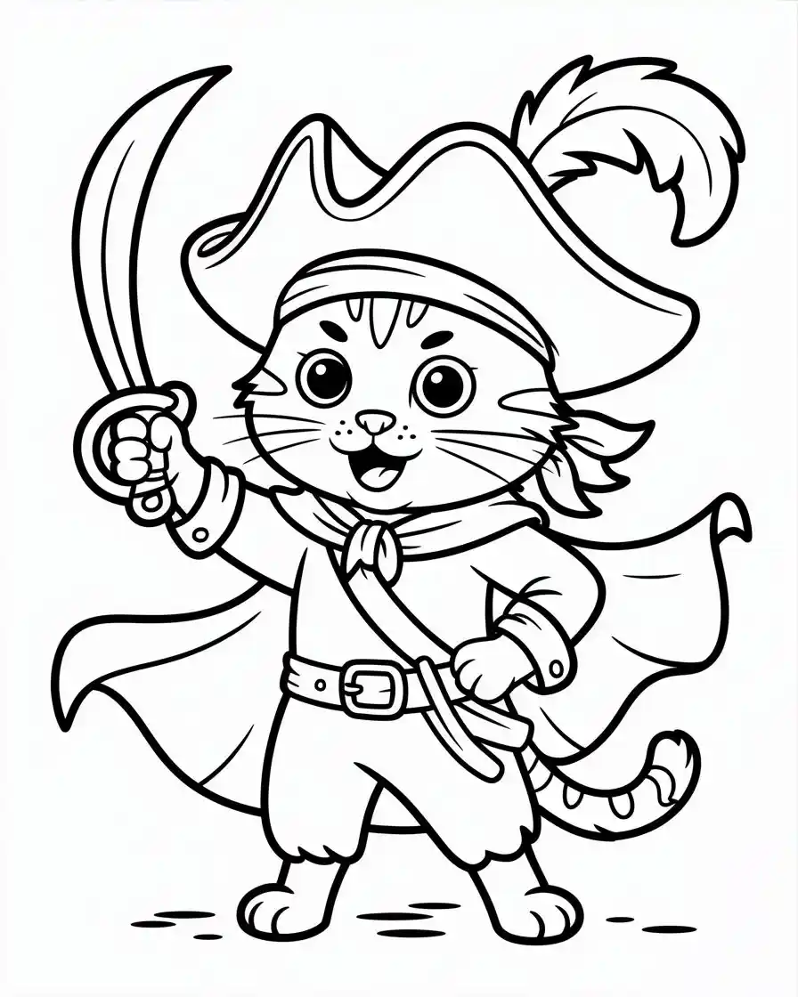 puss in boots coloring sheet for preschoolers