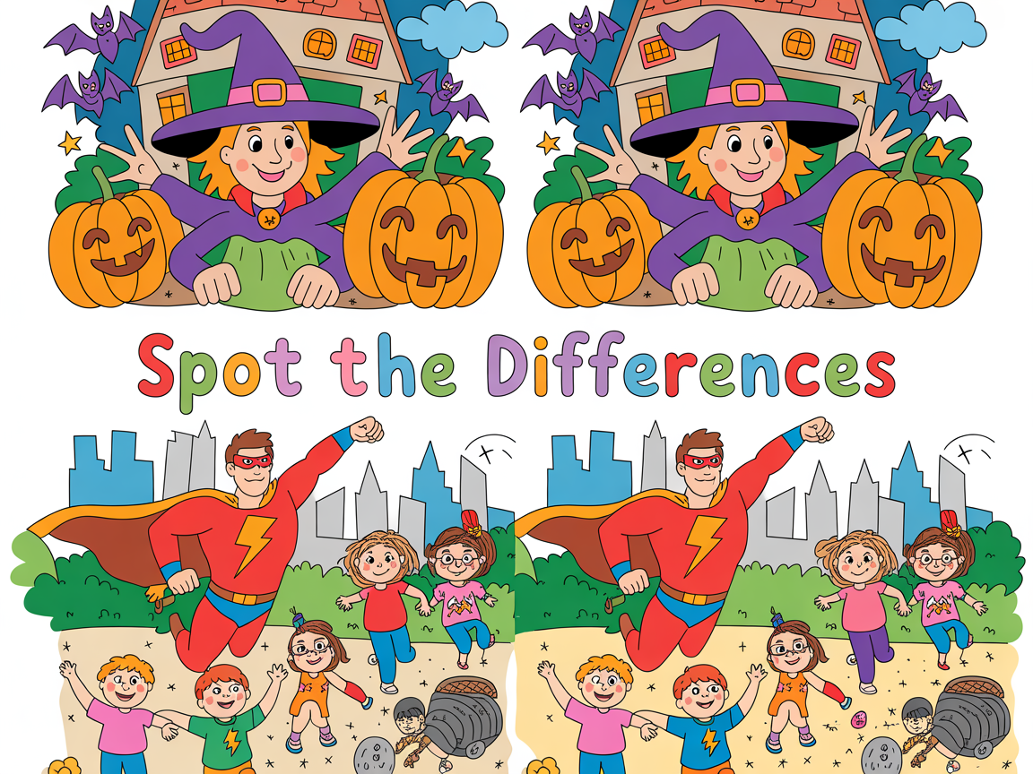 Printable Templates 20 spot the differences worksheet