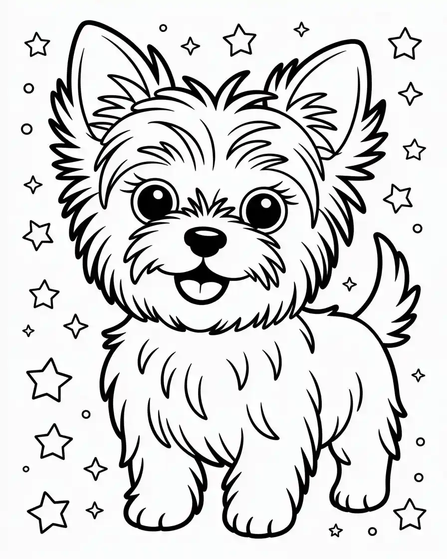 Dog Coloring Pages 75 yorkshire terrier coloring page for kids 1
