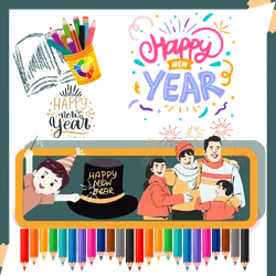 Printable Coloring Pages 54 happy new year coloring pages