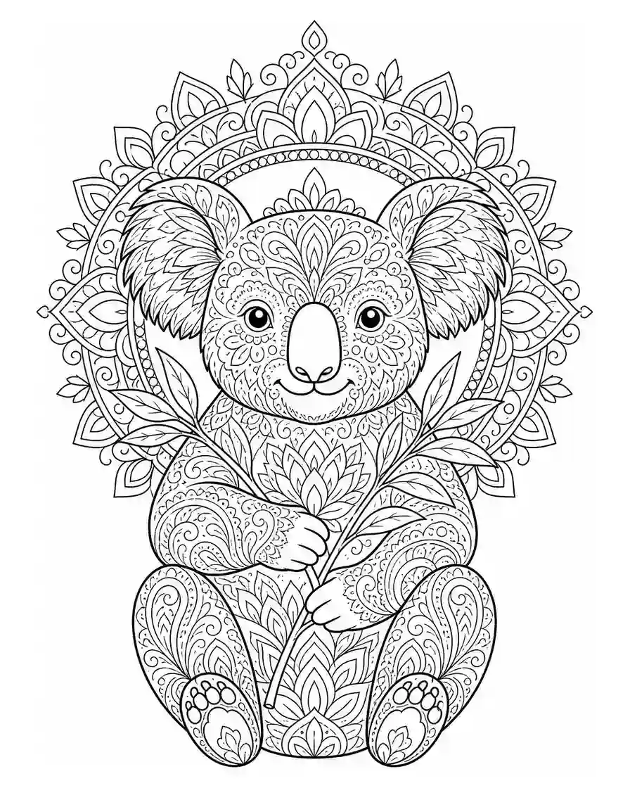 Animal Coloring Pages 46 koala coloring pages