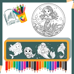 Printable Coloring Pages 33 mermaid coloring pages